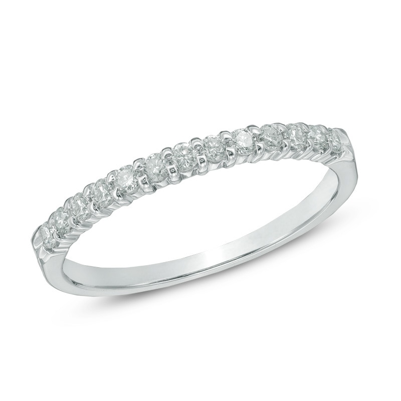 Previously Owned - Ladies' 0.25 CT. T.W. Certified Diamond Band in 14K White Gold (I/SI2)