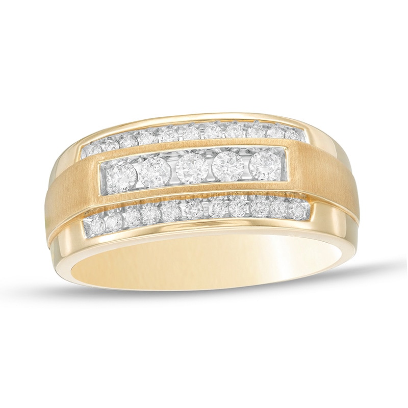 Previously Owned - 0.50 CT. T.W. Diamond Triple Row Ring in 10K Gold