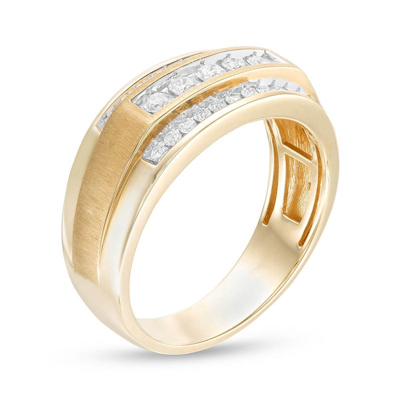 Previously Owned - 0.50 CT. T.W. Diamond Triple Row Ring in 10K Gold