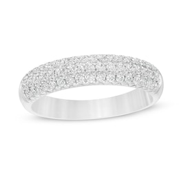 Previously Owned - 0.50 CT. T.W. Certified Diamond Band in 14K White Gold (I/SI2)