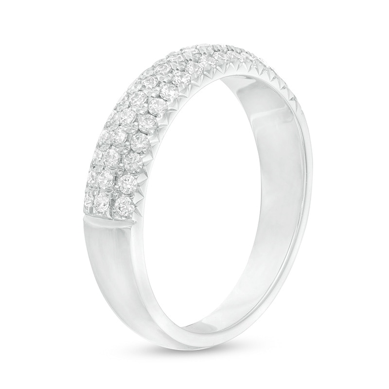 Previously Owned - 0.50 CT. T.W. Certified Diamond Band in 14K White Gold (I/SI2)