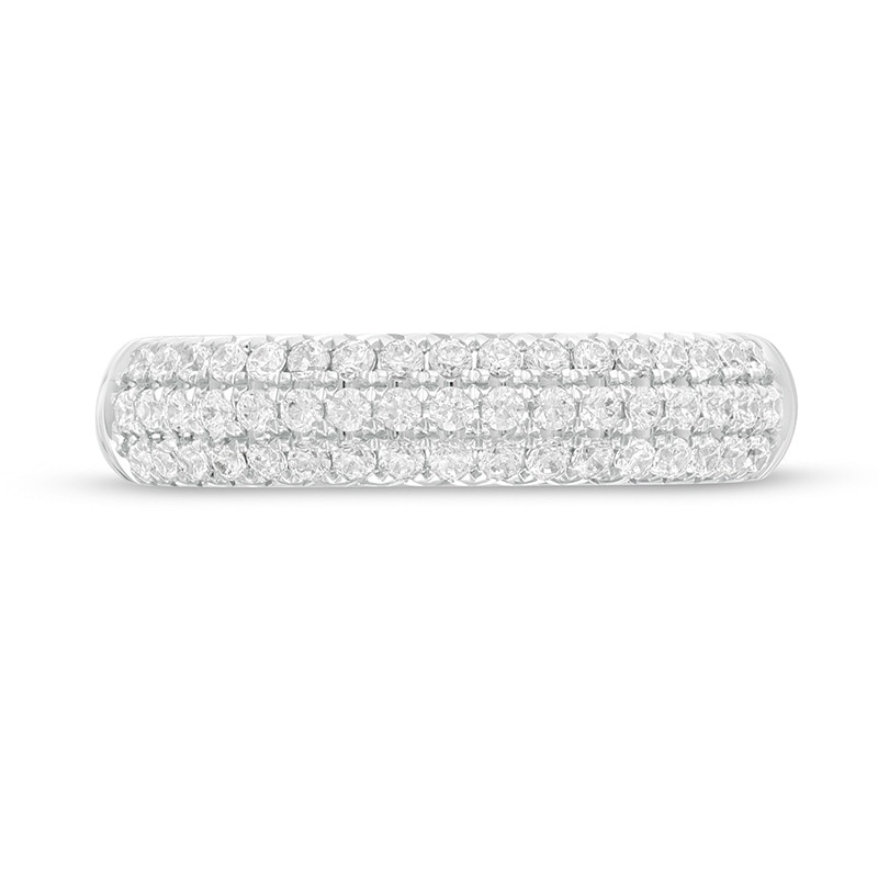 Previously Owned - 0.50 CT. T.W. Certified Diamond Band in 14K White Gold (I/SI2)