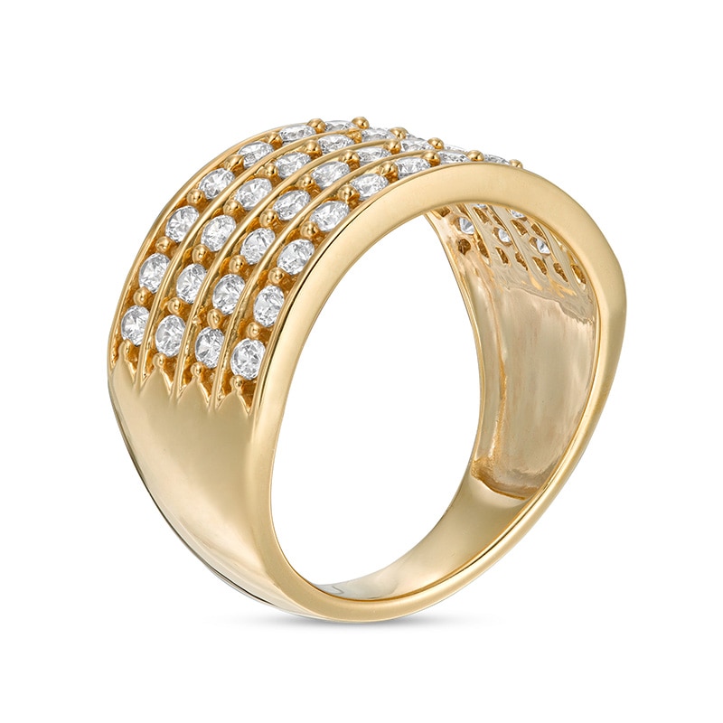 Previously Owned - 1.00 CT. T.W. Diamond Multi-Row Anniversary Ring in 10K Gold