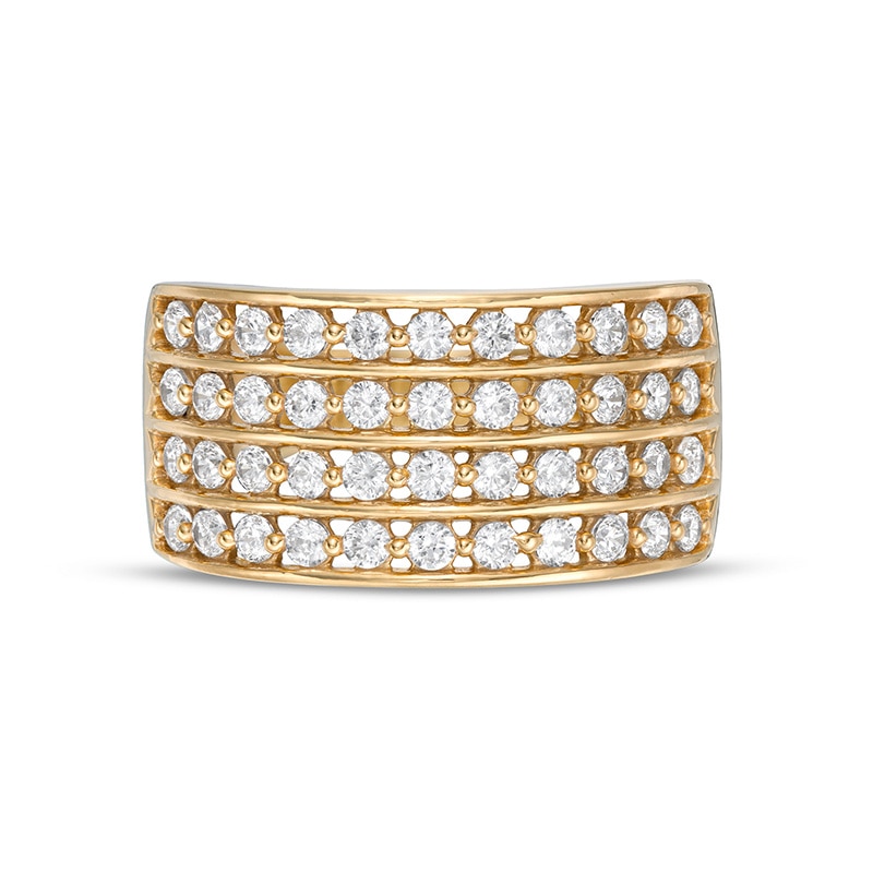 Previously Owned - 1.00 CT. T.W. Diamond Multi-Row Anniversary Ring in 10K Gold