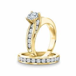Previously Owned - 2.00 CT. T.W. Diamond Bridal Set in 14K Gold