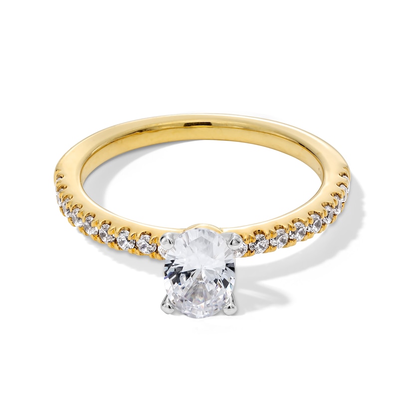 Previously Owned - 1.00 CT. T.W. Oval Certified Lab-Grown Diamond Engagement Ring in 14K Gold (F/VS2)