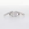 4.00 CT. T.W. Quad Princess-Cut Diamond Frame Bridal Set in 14K White Gold