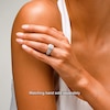 Vera Wang Love Collection 0.95 CT. T.W. Emerald-Cut Diamond Double Frame Engagement Ring in 14K White Gold
