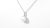 Vera Wang Love Collection 7.5-8.0mm Freshwater Cultured Pearl and Diamond Accent Pendant in Sterling Silver-19"
