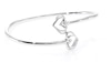 The Kindred Heart from Vera Wang Love Collection Mini Bangle in Sterling Silver - 7.5"