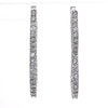1.55 CT. T.W. Diamond Inside-Out Curve Hoop Earrings in 10K White Gold