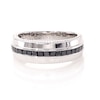 Vera Wang Love Collection Men's 0.74 CT. T.W. Square-Cut Black Diamond Wedding Band in 14K White Gold