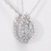 Pear-Shaped Lab-Created White Sapphire Double Frame Pendant in Sterling Silver