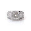 2.01 CT. T.W. Composite Princess-Cut Diamond Frame Multi-Row Engagement Ring in 10K White Gold