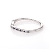 Vera Wang Love Collection Blue Sapphire and 0.07 CT. T.W. Diamond Contour Wedding Band in 14K White Gold