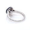 Vera Wang Love Collection 0.69 CT. T.W. Diamond and Blue Sapphire Frame Engagement Ring in 14K White Gold