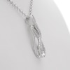 0.19 CT. T.W. Diamond Double Infinity Pendant and Drop Earrings Set in Sterling Silver - 17"