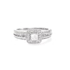0.69 CT. T.W. Princess-Cut Diamond Frame Multi-Row Engagement Ring in 10K White Gold