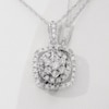 0.45 CT. T.W. Diamond Cushion Frame Pendant in 10K White Gold