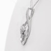 0.115 CT. T.W. Composite Diamond Teardrop Loop Pendant in 10K White Gold