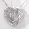 Diamond Accent Interlocking Hearts Pendant in Sterling Silver