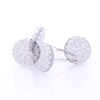 Vera Wang Love Collection 0.37 CT. T.W. Composite Diamond and Blue Sapphire Stud Earrings in Sterling Silver