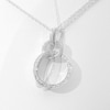 0.04 CT. T.W. Diamond Interlocking Circles Pendant in Sterling Silver