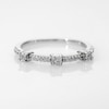 0.04 CT. T.W. Diamond Three Stone Station Band in Sterling Silver