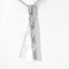 3.0mm Lab-Created White Sapphire Three Stone Bar Pendant in Sterling Silver