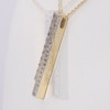 Lab-Created White Sapphire Double Bar Pendant in 10K Gold