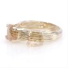 7.0mm Cushion-Shaped Citrine Solitaire Ribbed Shank Ring in 10K Gold