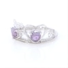 5.0mm Heart-Shaped Amethyst and Diamond Accent Tiara Ring in 10K White Gold