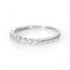0.18 CT. T.W. Diamond Nine Stone "S" Wave Anniversary Band in Sterling Silver