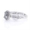 Oval Lab-Created Grey Spinel and White Sapphire Frame Double Row Ring in Sterling Silver