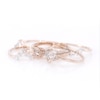 Lab-Created White Sapphire and 0.04 CT. T.W. Diamond Sunburst Three Piece Bridal Set in Sterling Silver