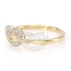 0.04 CT. T.W. Diamond Love Knot Pretzel Ring in Sterling Silver with 14K Gold Plate