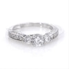 Thumbnail Image 7 of 0.69 CT. T.W. Diamond Three Stone Vintage-Style Engagement Ring in 10K White Gold