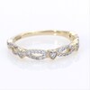 0.23 CT. T.W. Diamond Alternating Heart Stackable Band in 10K Gold