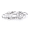 0.45 CT. T.W. Composite Oval Diamond Double Frame Bridal Set in 10K White Gold