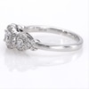 0.45 CT. T.W. Diamond Three Stone Frame X-Sides Engagement Ring in 10K White Gold