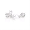 0.085 CT. T.W. Diamond Double Circle Stud Earrings in Sterling Silver