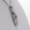 Diamond Accent Looped Infinity Pendant in Sterling Silver