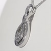 Diamond Accent Double Infinity Knot Pendant in Sterling Silver