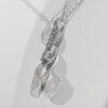 Diamond Accent Three Stone Flame Twist Pendant in Sterling Silver