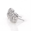Diamond Accent Cushion-Shaped Knot Stud Earrings in Sterling Silver