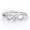 Diamond Accent Sideways Layered Infinity Ring in Sterling Silver