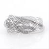 Diamond Accent Bypass Open Ring in Sterling Silver