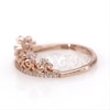 Lab-Created White Sapphire Swirl Crown Ring in 10K Rose Gold