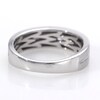 Vera Wang Love Collection Men’s 0.07 CT. Square Diamond Solitaire Centre Groove Wedding Band in 14K White Gold