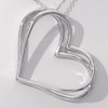 The Kindred Heart from Vera Wang Love Collection Tilted Pendant in Sterling Silver - 19"